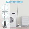 Stand Up Dustpan and Broom Set 50” Long Handle Broom with Dust Pan, 20° Angled for Ergonomic Home Office Indoor Sweeping