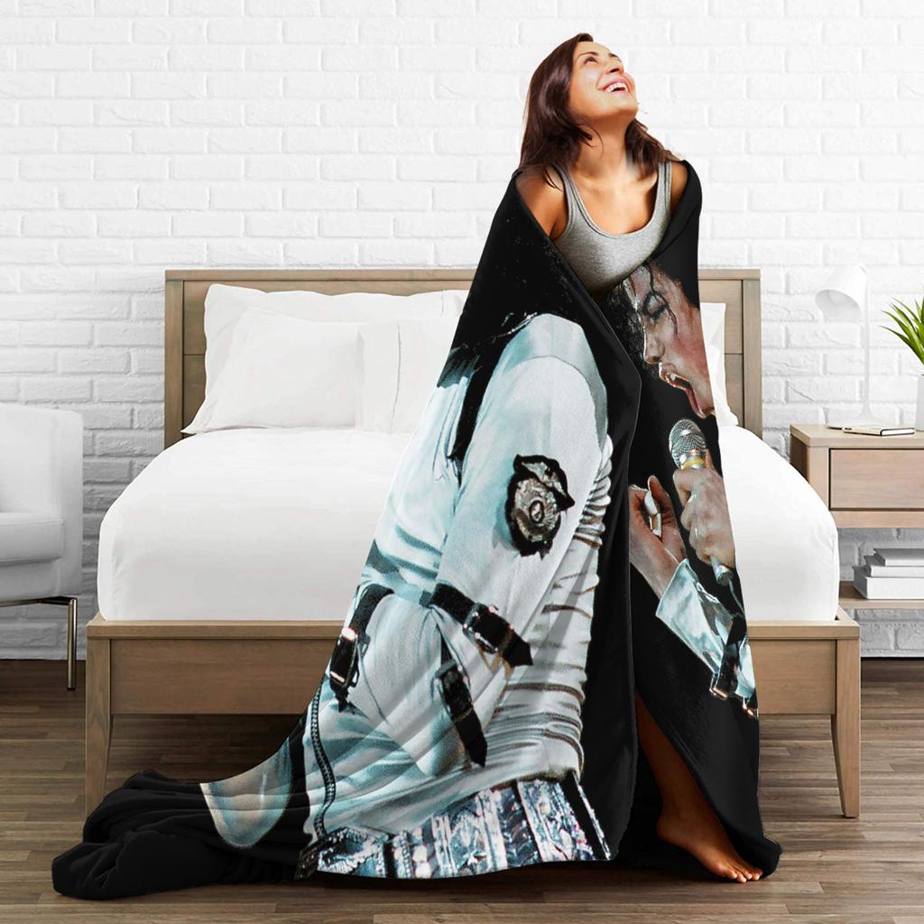 MJ Pop King Blankets Flannel Decoration Breathable Super Warm Throw Blanket for Sofa Bedroom Rug Piece