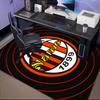 Benutzerdefinierter Name Weihnachten AC Fußballwappen Teppich Spielteppich, Fußmatte für Schlafzimmer Wohnzimmer Eingangsbereich Teppich, Wohndekoration Idee Geschenk für Weihnachten Geburtstag