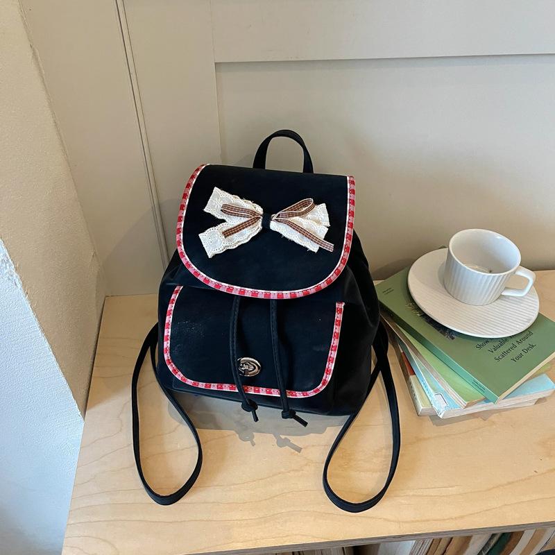 Schoolbag Fashionable Retro Plaid Backpack Women's 1011 New Commuting Versatile Backpack Large Capacity Contrasting Color Small Schoolbag