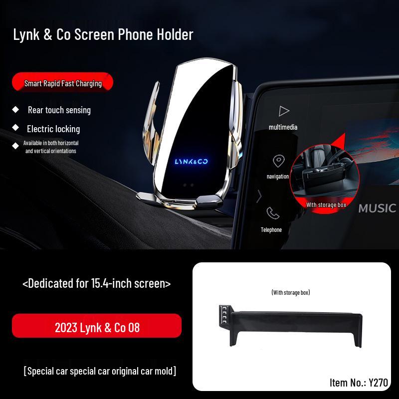 Support de téléphone de voiture dédié Lynk & Co 08/07/Z10 EMP/PLUS 2024 - Support de navigation modifié.