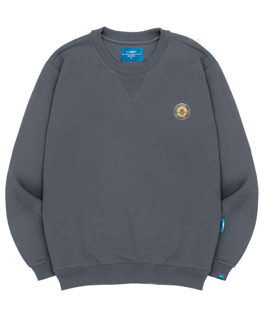 Ellamo Fleece-Lined Medium Patchwork Sweatshirt Unisex Big Sizes S~4Xl