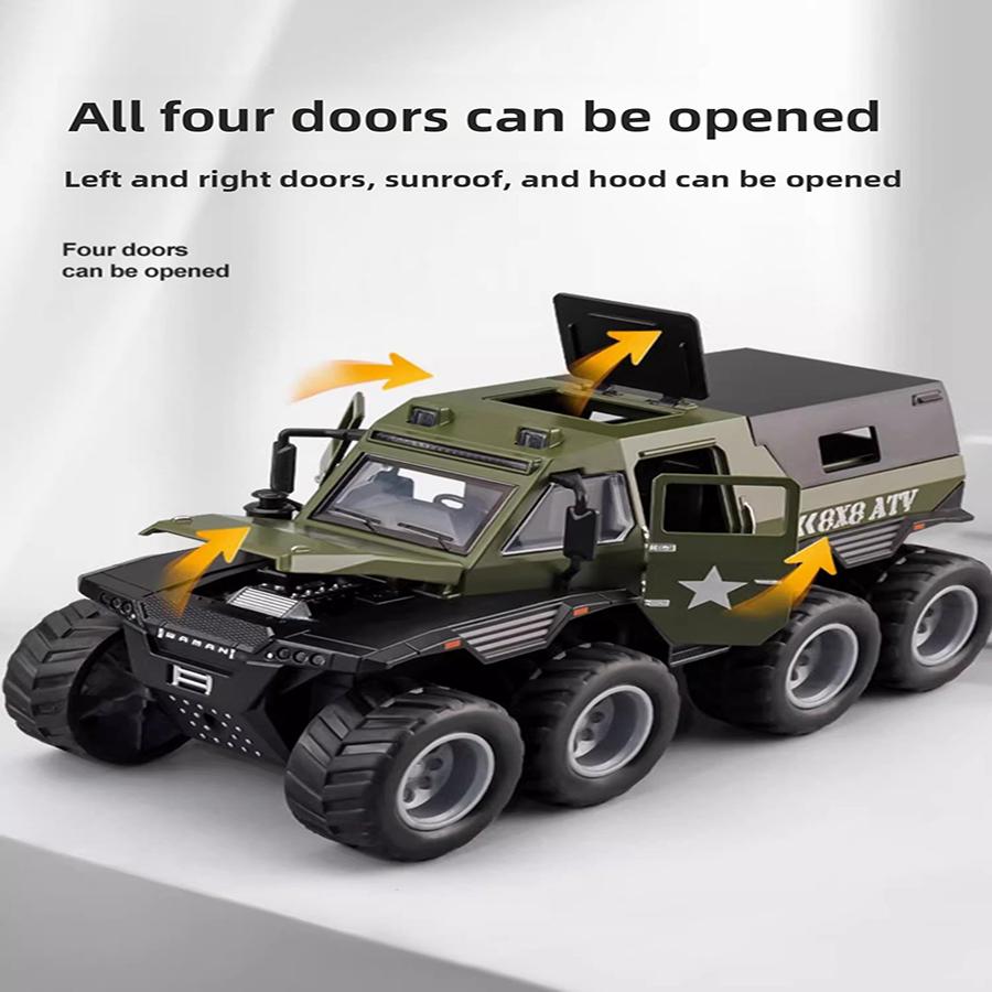 1Pcs- Premium-Quality 1:32 First-Class Siberia First-Class Conqueror Premium-Quality Shaman Top-Grade 8*8 High-Standard Tyre Superior-Grade Alloy