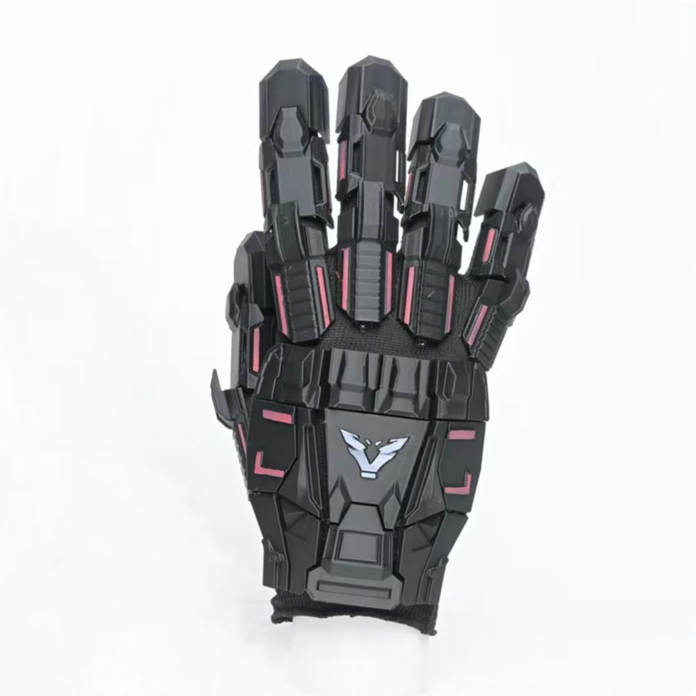 

Techwear Style Punk Tactical Mechanical Gloves Man Woman 3D Printing Plastic Handmade Wearable Armor Cosplay Exoskeleton Gloves One Size