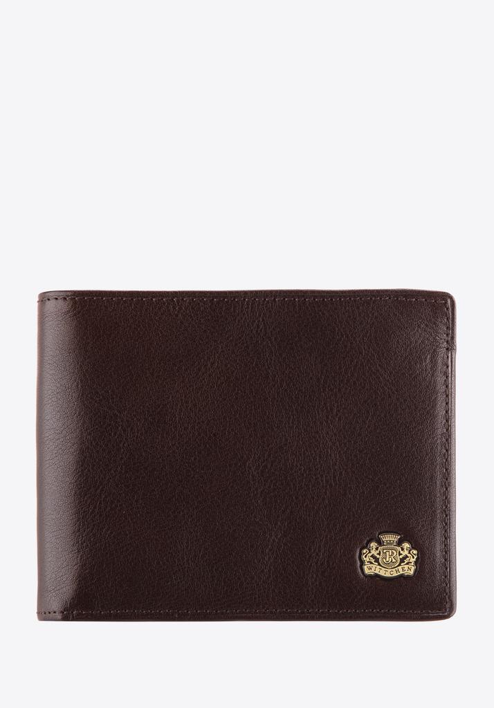 Wittchen Men's Leather Wallet With Two Zippers Brown Natural Leather