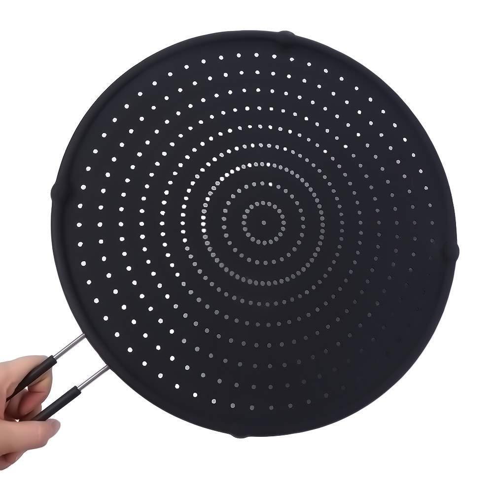 Heat-resistant Splatter Screen Silicone Grease Splatter Guard Oil Barrier Net Fry Wall  Baking