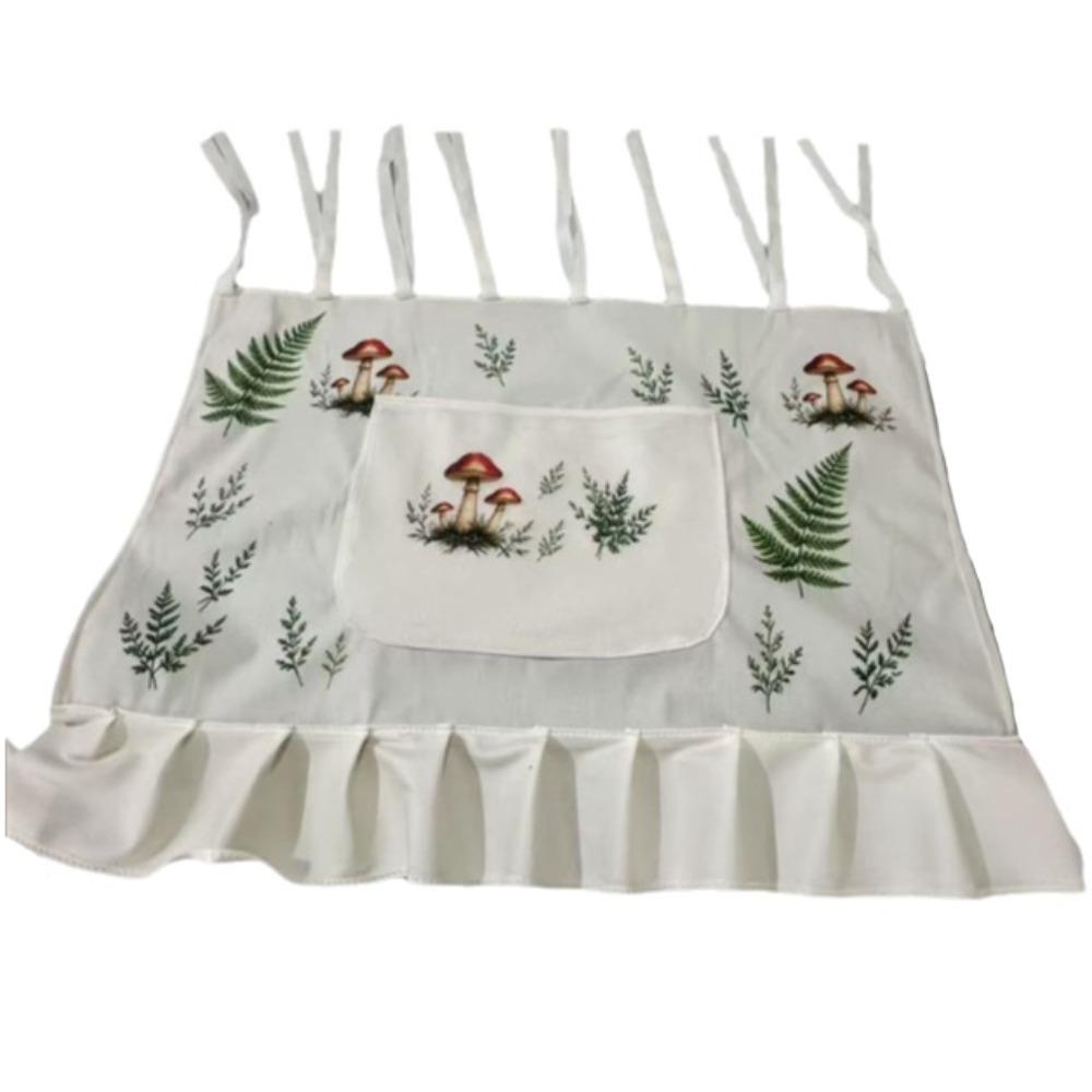 with Pockets Oven Skirt Rustic Kitchen Cabinet Curtains Kitchen Decor