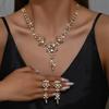 BLINGBAY Dámská sada šperků Fairycore Romantické Svatba Svatební doplňky Retro Kamínky Elegantní Náhrdelník Náušnice Sada Dámské Moderní Šperky Dárek