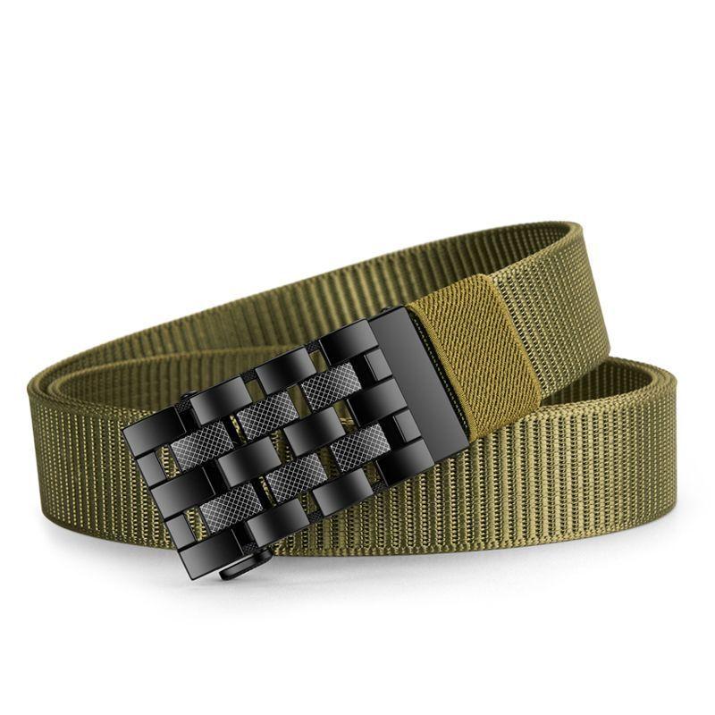 Men s Automatic Fashion Belt Business  Casual Nylon Versatile and Stylish Durable and Wear Resistant Woven Canvas Belt