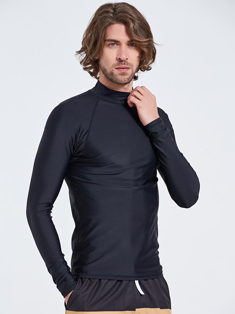 Shabate Men's Quick-Dry Diving Suit: Long Sleeve Sun Protection, Slim Fit, Jellyfish-Resistant Top for Snorkeling.