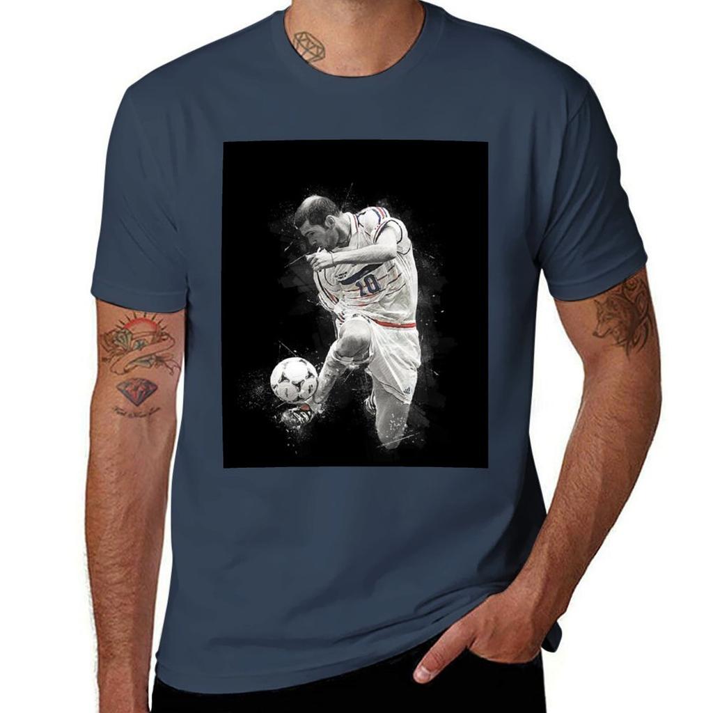Zinédine Zidane 1#030422 T-Shirt kawaii Kleidung Anime Oberteile Schwergewichte Herren Grafik-T-Shirts Anime