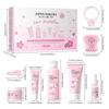 LAIKOU Coffret de soins Sakura 8 pièces – Cadeau d'anniversaire pour une peau éclatante