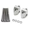 Silver Cnc Aluminum Motorcycle Handlebar Riser Kit For Honda Kawasaki 1 1/8" Bar