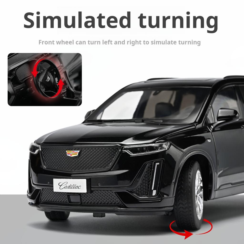 1:24 Cadillac XT6 Exquisite Alloy Simulation American Family SUV Car Model Decoration Toy Off-Road Vehicle Boys' Gift Collection