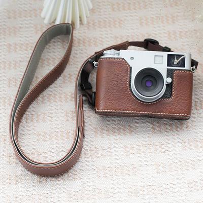 Half Body Leather Camera Bag For Fuji X-half Quick Release Protective Shell Bottom Cover Camera Carrying Bag