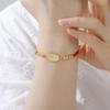 1Pcs Stainless Steel Cross Women'S Red Bracelet Holy Mother Mary Pendant Bracelet Rouge Gold Color Jewelry Religious Gifts