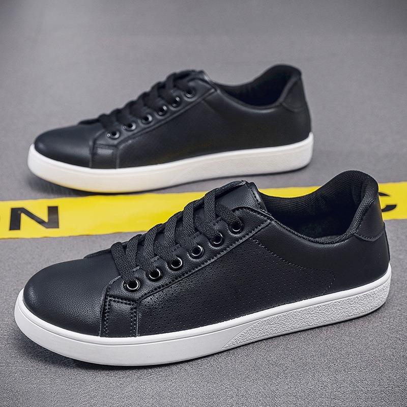 Autumn New Breathable Little White Shoes Men's Shoes Casual Leather Shoes Men's Board Shoes Versatile Trend Shoes