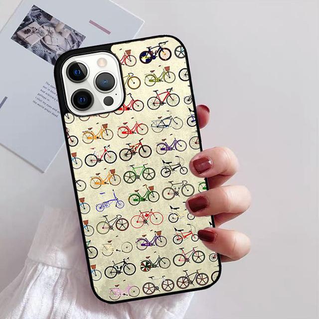 Bike Bicycle Cycling Phone Case For iPhone 17 Air 14 13 12 16Pro Max 15 Plus Max Cover Shell
