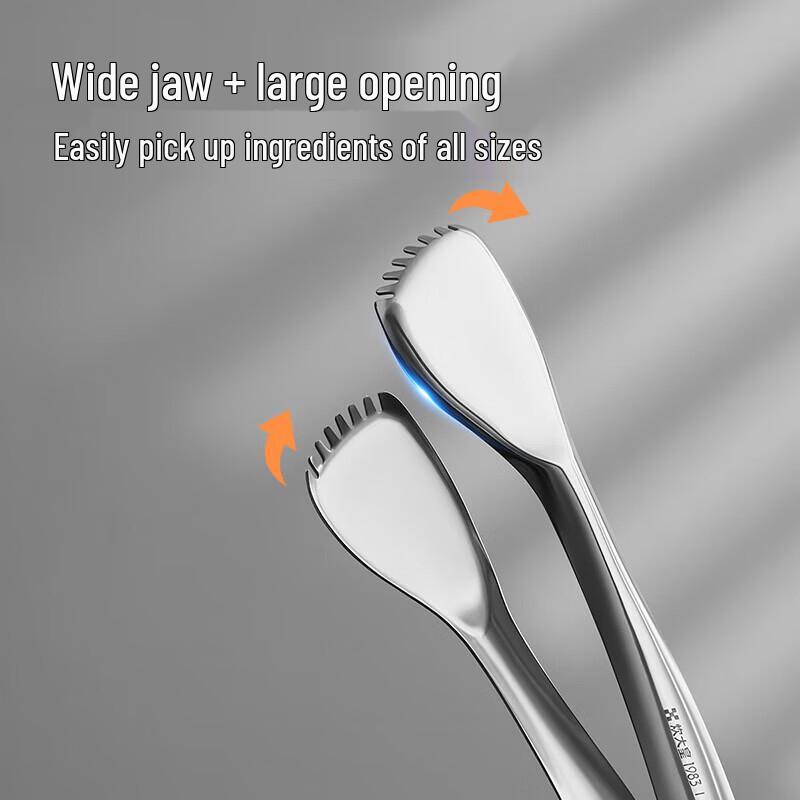 COOKER KING Stainless Steel Multi-Tooth Food Tongs