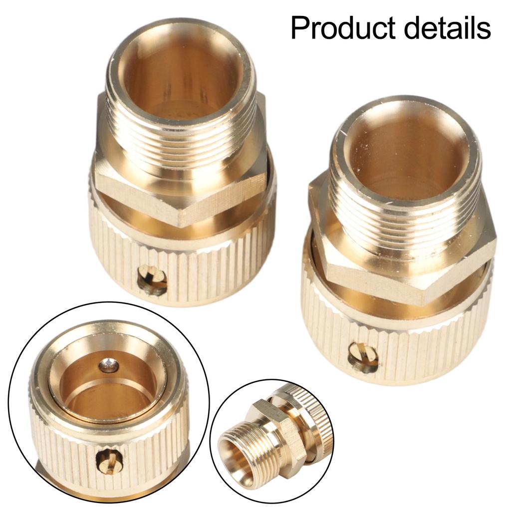 Garden Maintenance Copper Connector Outdoor Use Connector 22*1.5 External Thread Brass Construction Precision-engineered Seal