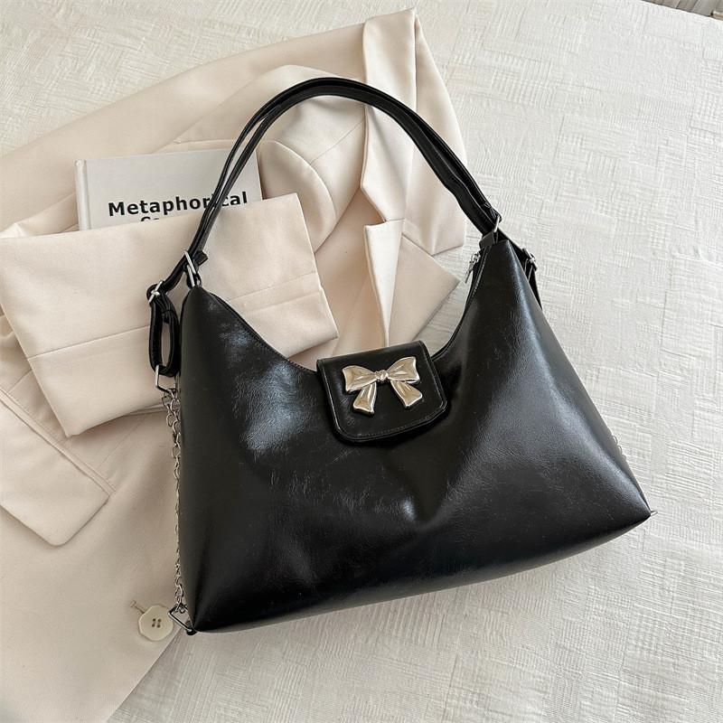 2024 Spring New Simple Fashion Large Capacity Shoulder Bag Crossbody Bag Casual Tote Bag чёрный