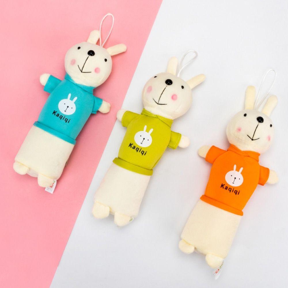 Kreslený plyšový králík pouzdro na tužky jednoduchý úložný box na psací potřeby přenosné studentské pouzdro na tužky dárky