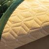 Quilted Thick Plush Velvet Sofa Cover 3 4 Seats Loveseat L Shape Couch Slipcover Solid Ultra Soft Armchair Protector Green Warm