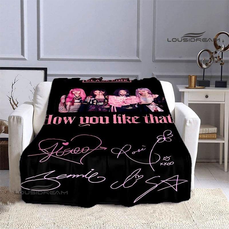 Blackpink Blanket Idol Group Pink 3d Digital Print Flannel Blanket Supplies