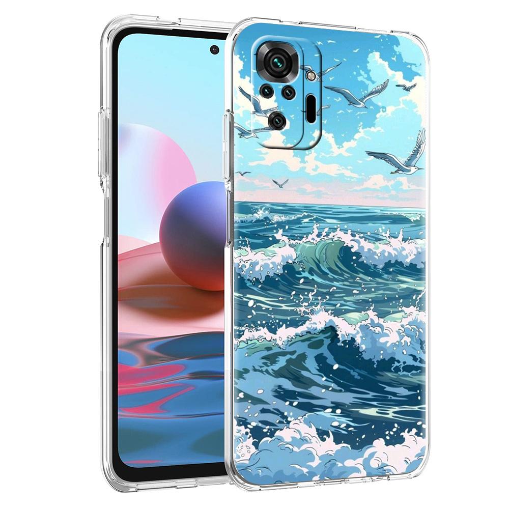 Phone Case For Xiaomi Redmi Note 15 14 5G 13 12 10 11 Pro Plus 4G 14C 13C 12C Soft TPU Cover Ocean Dolphin