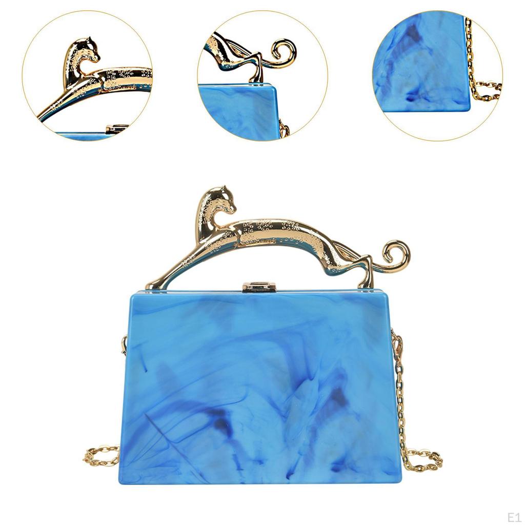 Women Acrylic Purse Crossbody Bag Box Clutch for Engagement Birthday Wedding