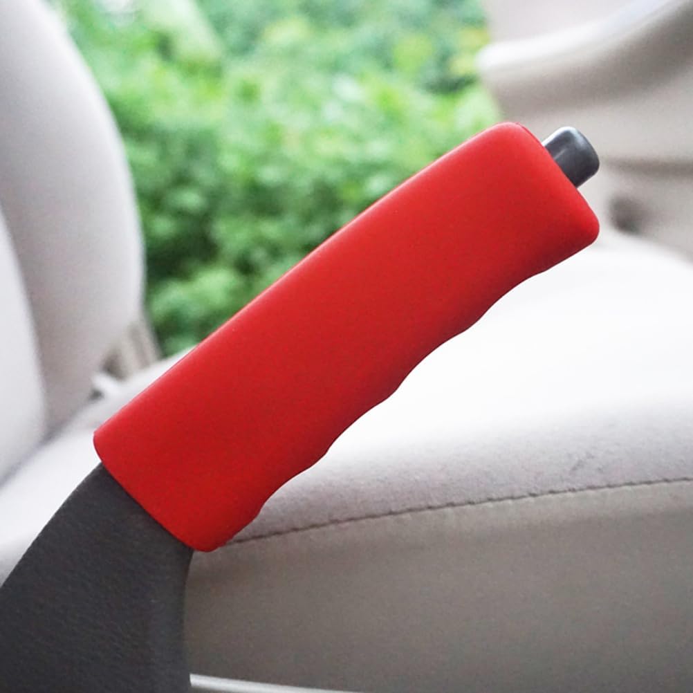

VOSAREA Silicone Handbrake Cover Wave Shaped Protector for Car Brake Levers (Red)