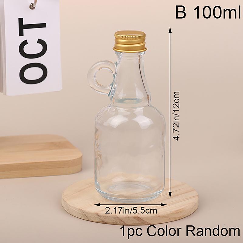 

50/100 мл Пустой Прозрачный Стеклянный Декантер для Виски с Золотыми Серебряными Алюминиевыми Крышками Мини Контейнер для Алкоголя Ликерная Стеклянная Бутылка