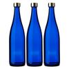 720ml Blue Glass Water Made In Blue Bottle GLASS BOTTLE SA720PGCB3 Bottles, 3-Pack, Storage, Refillable, Japan,