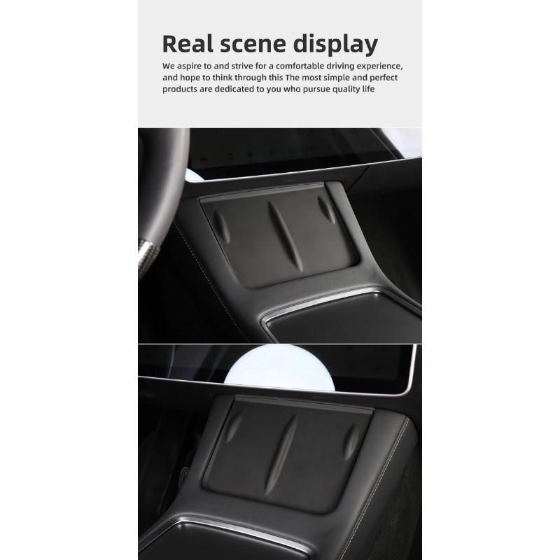 Wireless Charger Pad For Tesla Model 3 Y and Highland 2024 2023 2022 Accessories Center Console Organizer Charging Station Mats