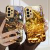 Golden Wealth Symbol For Samsung A36 A35 A34 A33 A32 A31 A26 A25 A23 A22 A21s A73 A72 A71 A42 A56 A13 16 Golden Glass Phone Case