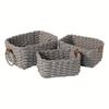 Woven Storage Basket, Paper Rope Storage Basket with Handle, Small Woven Basket for Organising, Decorated Cute Gift Basket