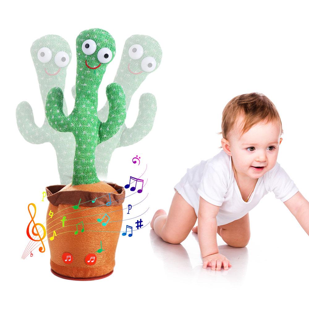 Versão em inglês Dançarino eletrônico Cacto Falante Dançando Brinquedos de pelúcia Dançarino eletrônico Brinquedo de bebê