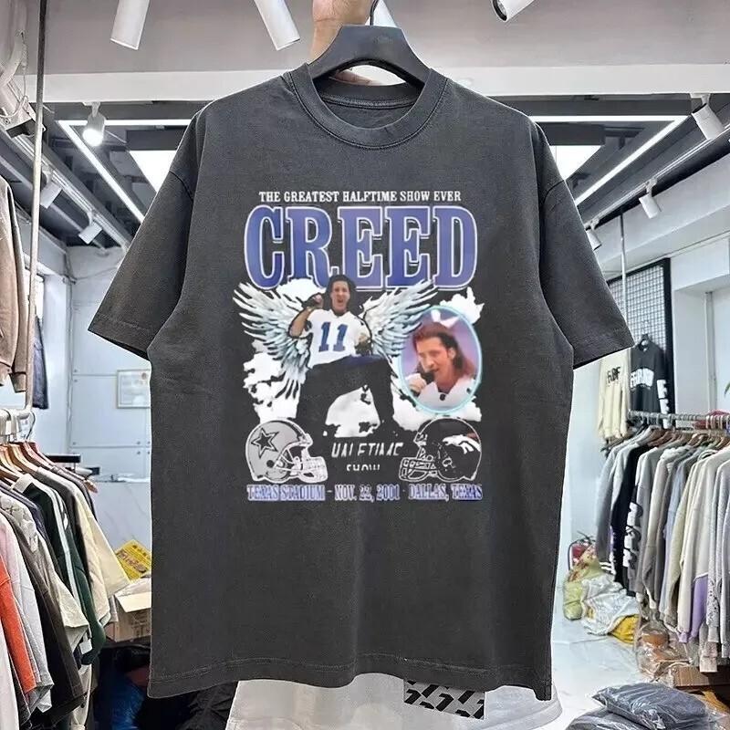 

Creed Band T-shirt, The Greatest Halftime Show Ever Creed Charcoal Unisex Tshirt Unisex T-Shirt XXL