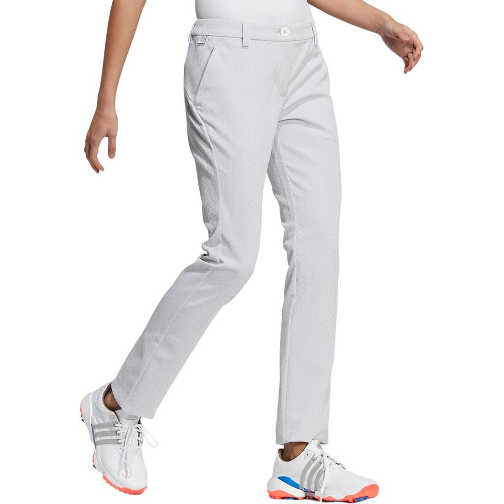 Adidas Zipper Solid Color Logo Mid Waist Straight Loose Casual Pants Women Pants White HB3615