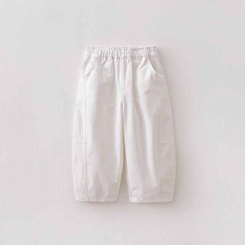 Mark Jenny Casual Everyday Girls  Pure Cotton Casual Curved Pants Children s Trousers 2026 Spring New Style 560199 White 140