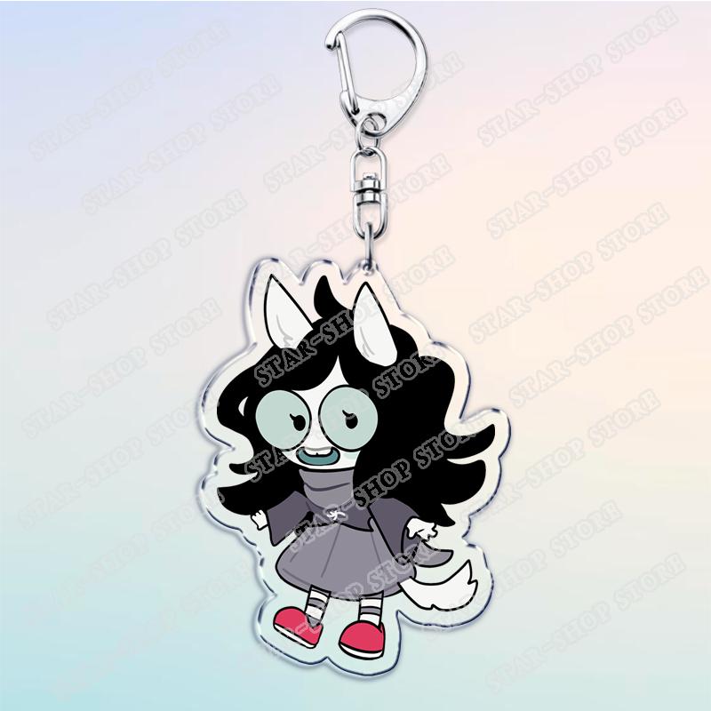 

Popular Game Keychains for Accessories Jewelry Dave Strider Karkat Vantas John Egbert Rose Lalonde Keyrings Fans Friends Gifts