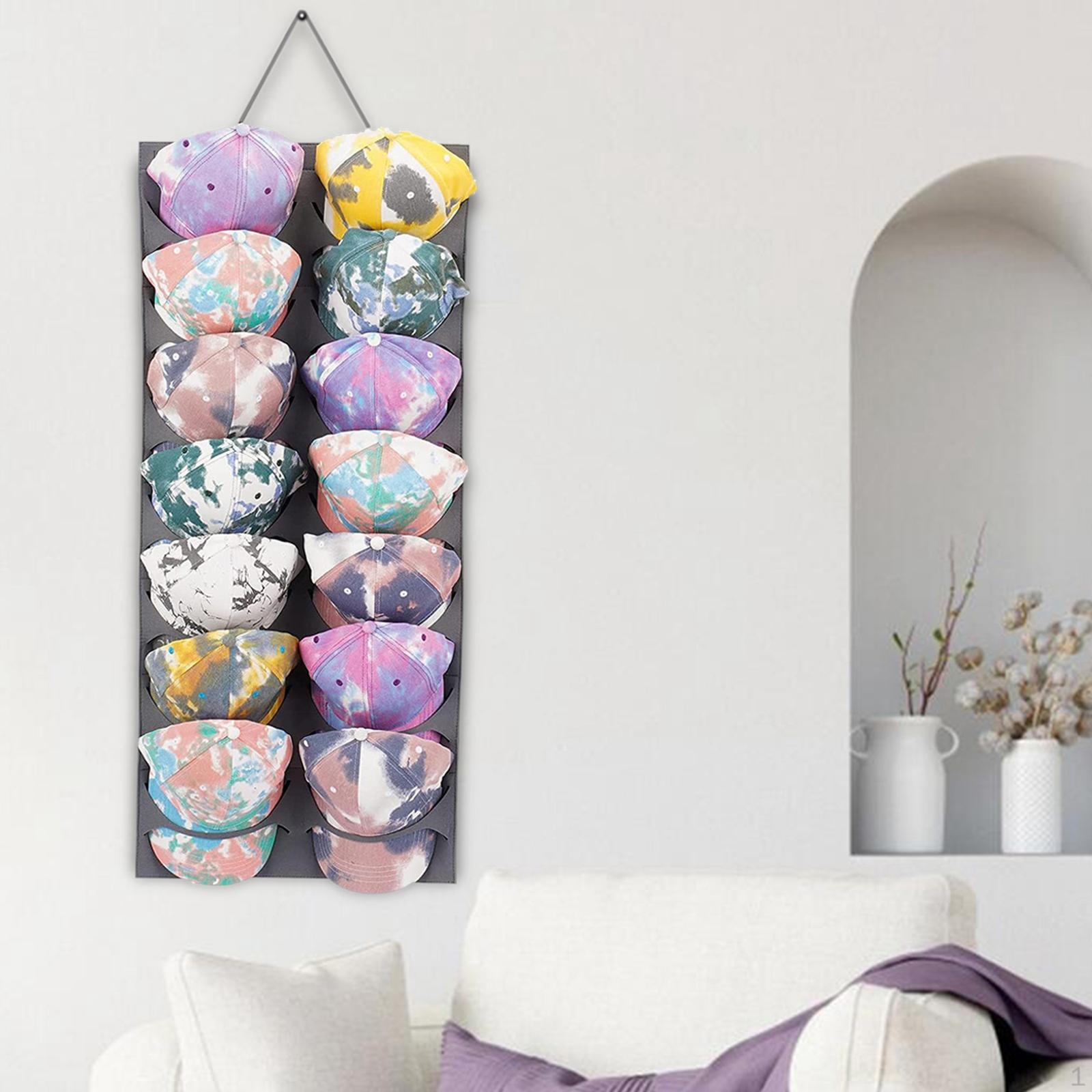 

Стойки для бейсболок, держатель, экономия места, органайзер, сумка для подвешивания Grey and Black