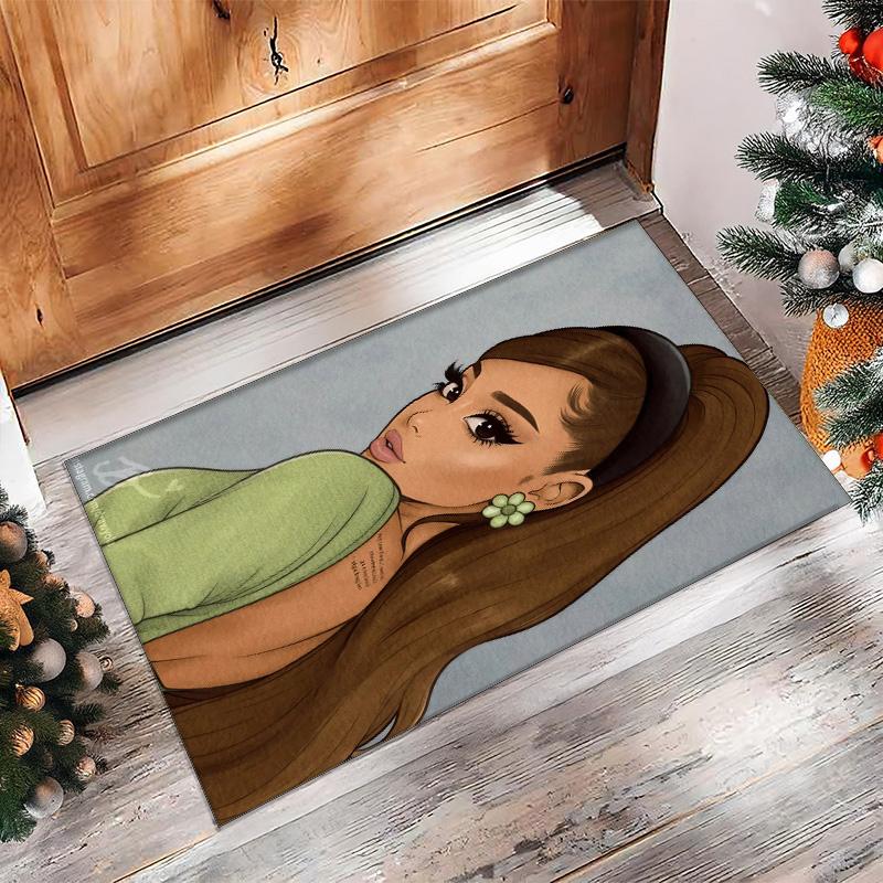 Weicher Kristall-Samt-Bodenläufer, Ariana Grande Anti-Rutsch Dekorativer Teppich, Plüsch-Bereichsmatte Für Innenraum Heimdekoration