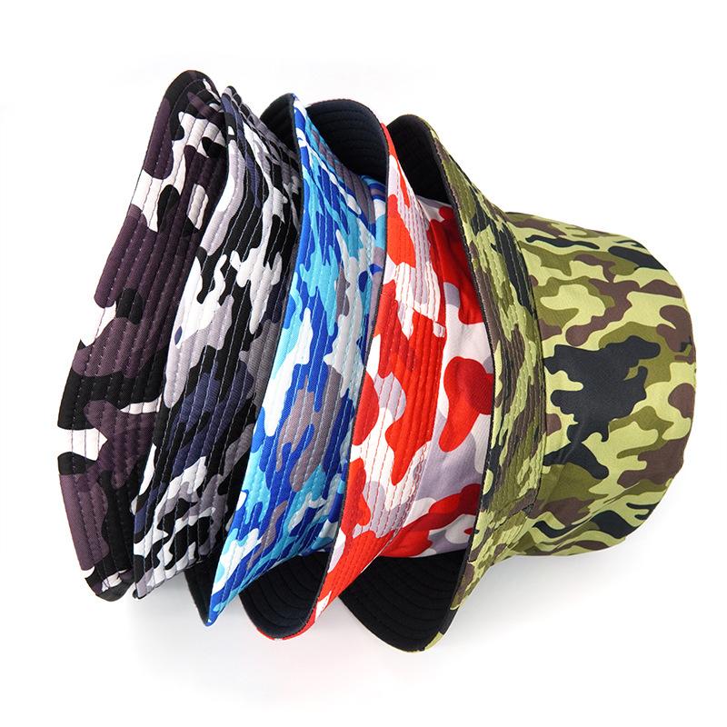 Fashion Women Men Camouflage Bucket Hat Outdoor Sports Travel Beach Caps Fishermen Cap Sun Hats For Women Men