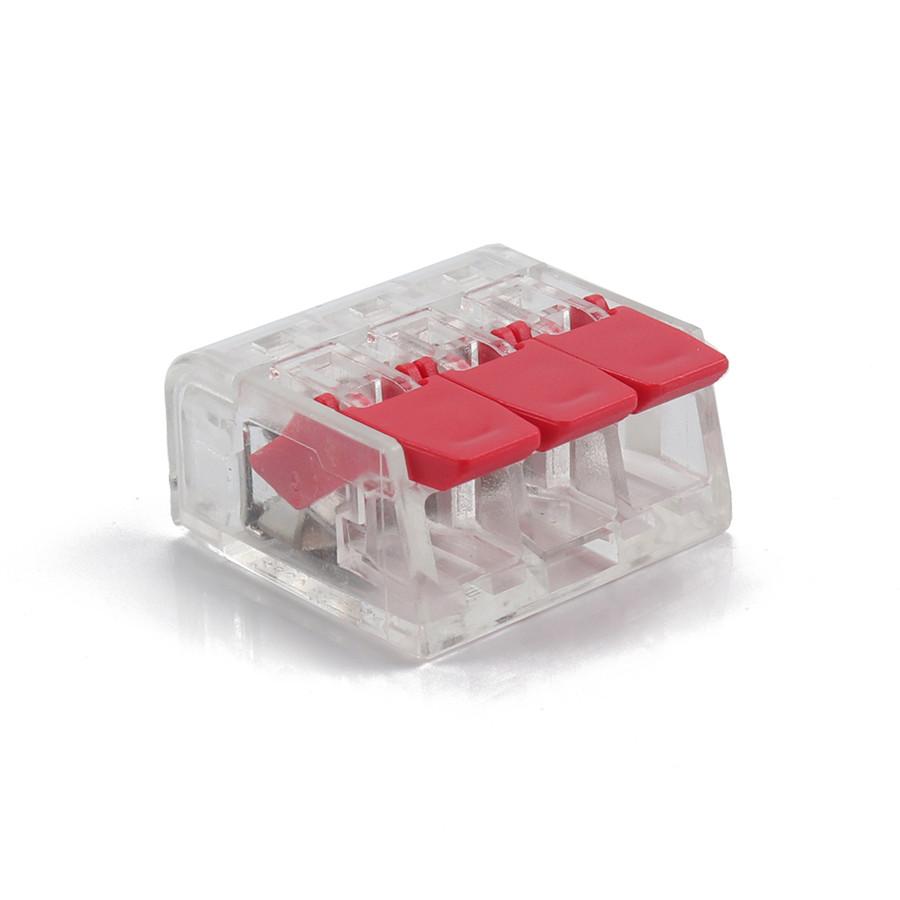 60Pcs 3 Holes 221-413 Wire Connector Push-In Terminal