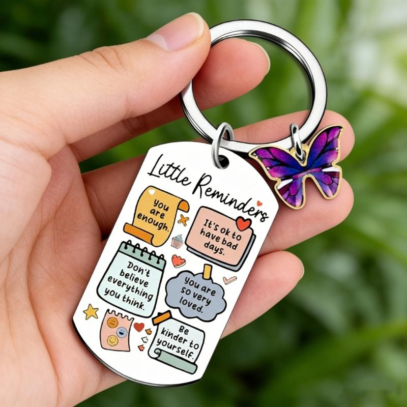 Motivational You Are Enough Keychain Stainless Steel Keyring Inspirational Gift Suitable For Car Key And Everyday Carry