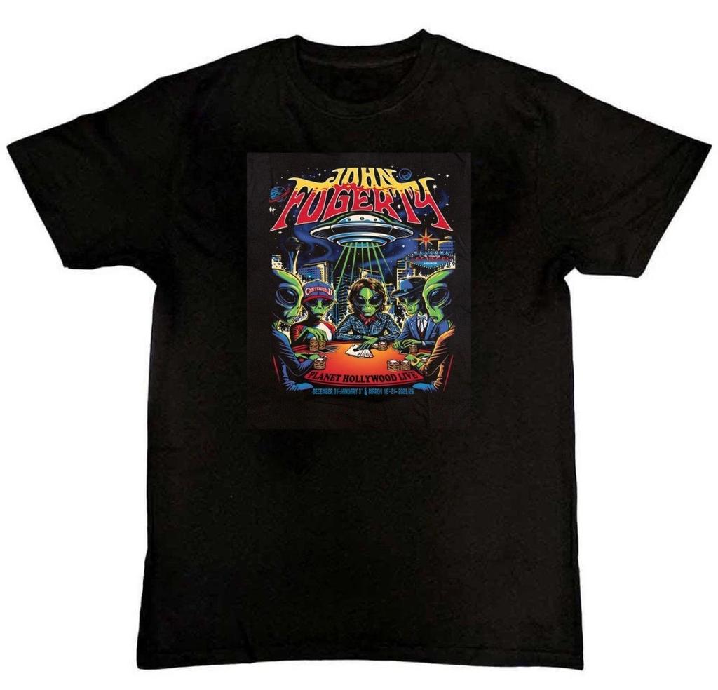Maglietta da Uomo con Grafica Tour Rara di John Fogerty S-4XL