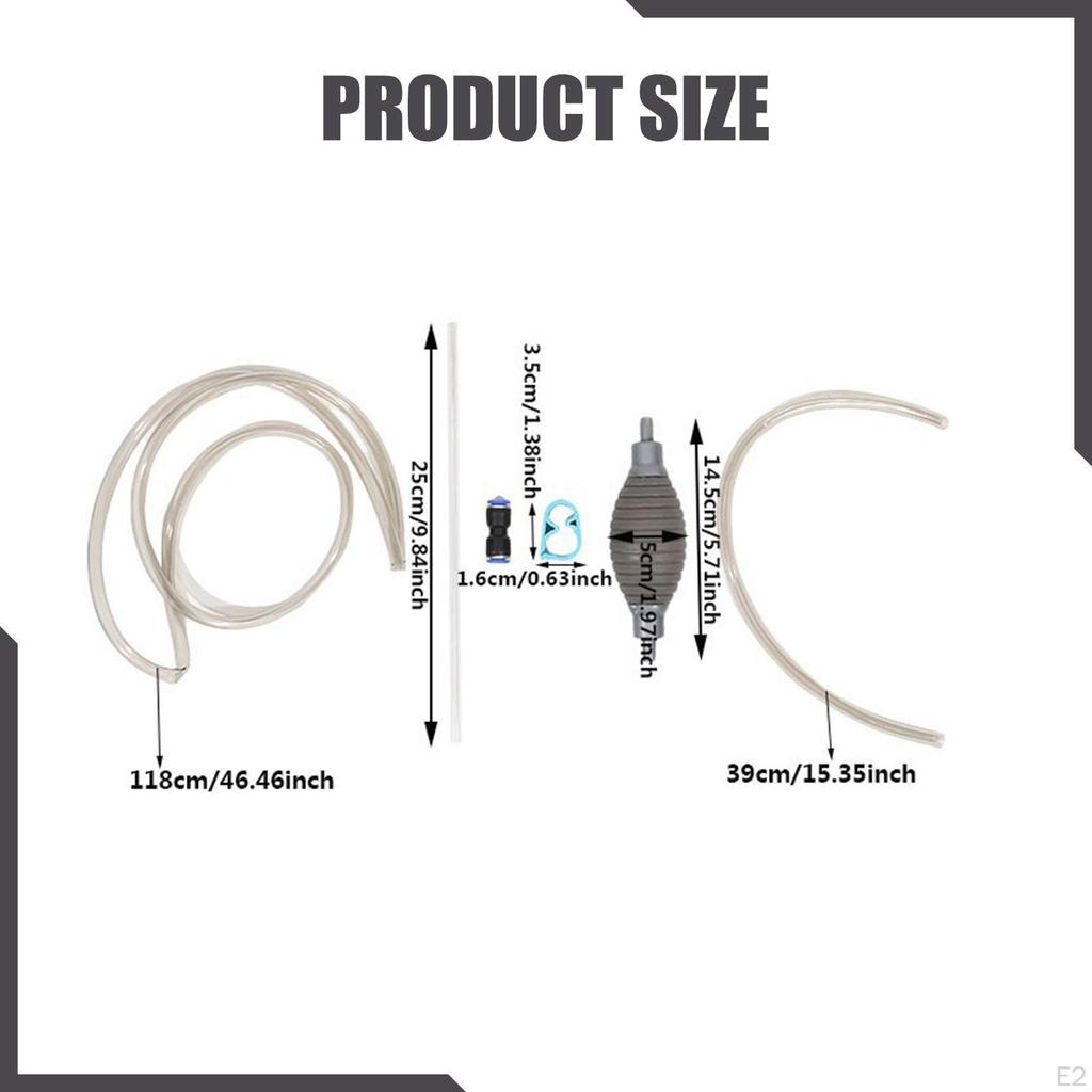 Aquarium Gravel Cleaner Siphon for Water Changes with Hard Tube Manual