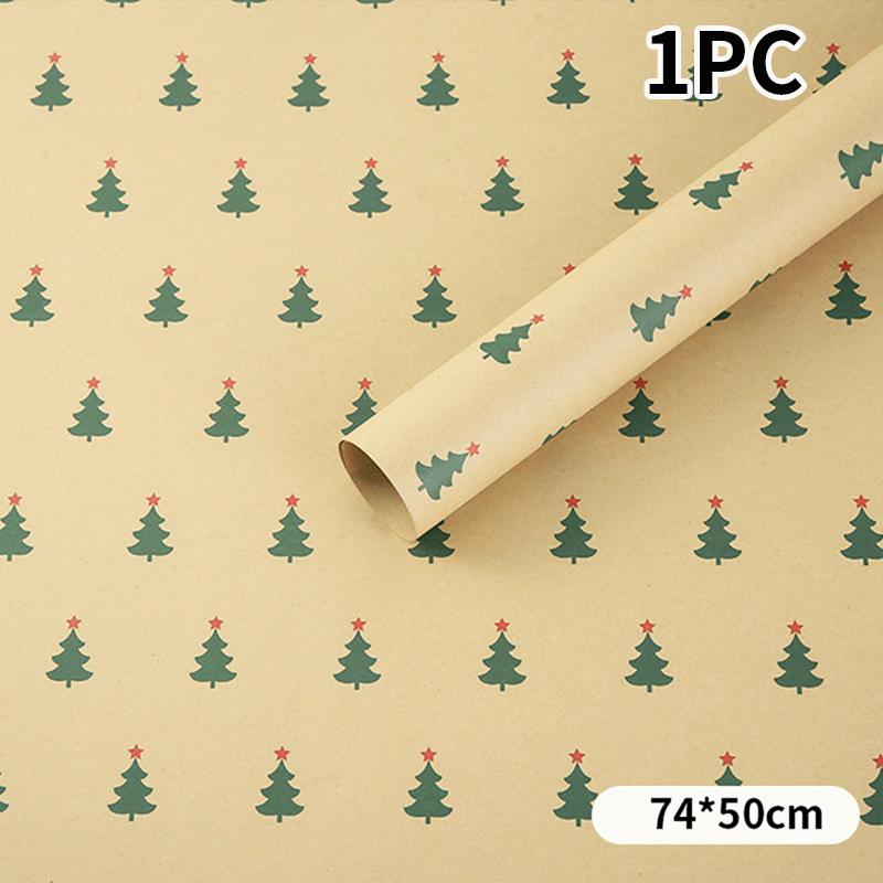 Wholesale Christmas Gift Wrapping Paper Christmas Gift Box Flower Paper Santa Claus Reindeer Christmas Tree Decorative Paper