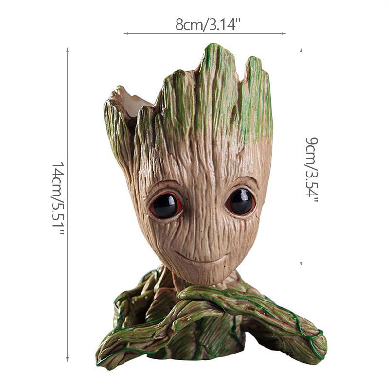 

Groot Flower Vase Office Study Room Bookcase Display Cartoon Tree Man Figurines Flower Arrangement Planter Household Supplies